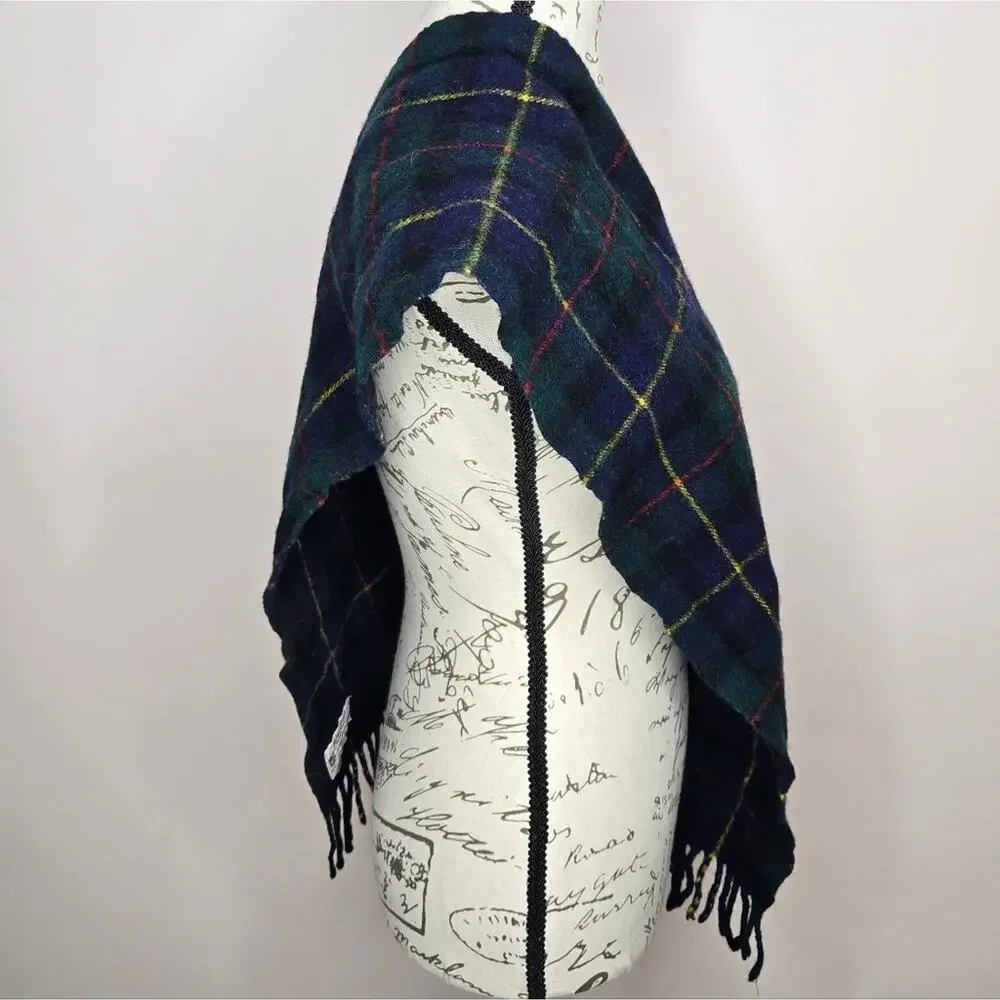 Vintage Highland Home Industries 100% Lambswool MacLeod Tartan Plaid Scarf